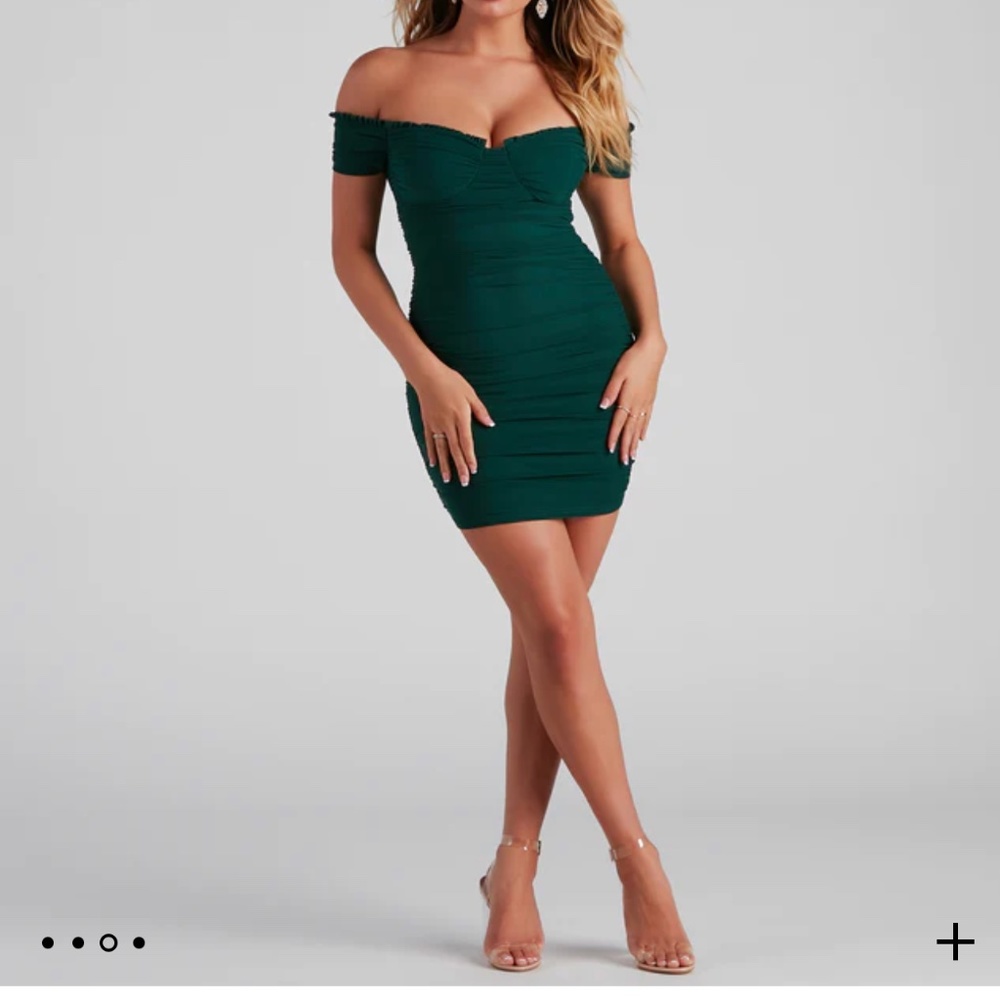 Windsor Green emerald Mini dress